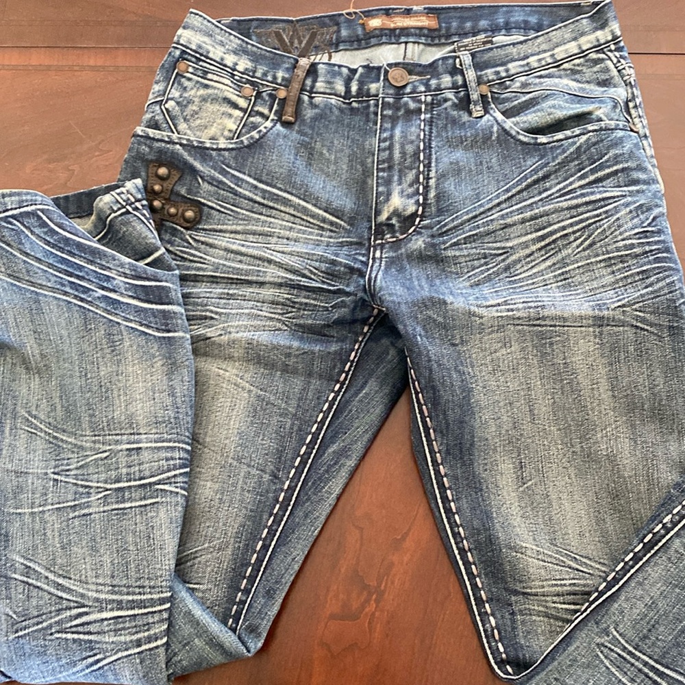 Vintage brass slim straight jeans 32 by 30